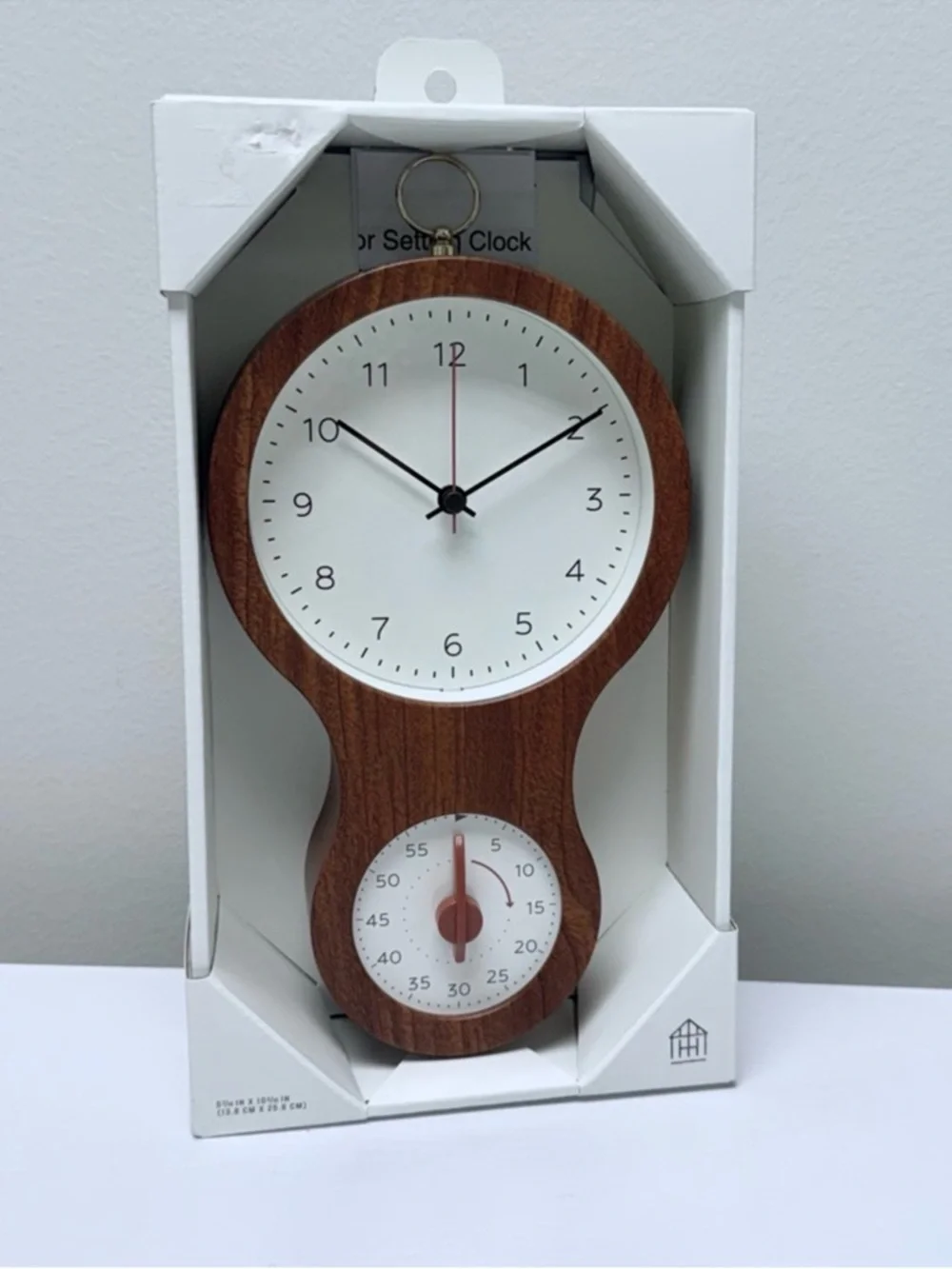 Faux Wood and Brass Kitchen Clock and Timer - Hearth & Hand™ with Magnolia